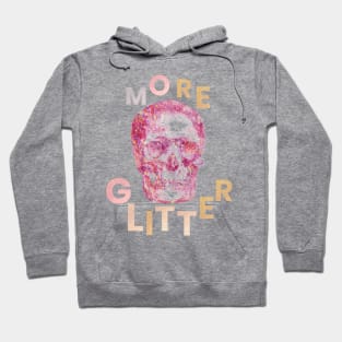 Pink skull more glitter Hoodie